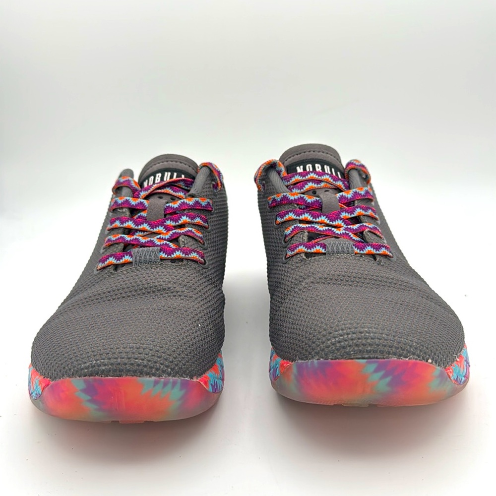 NOBULL - women’s Grey Patchwork Trainer sneakers CrossFit lace up shoes Size 9.5 - Picture 4 of 9